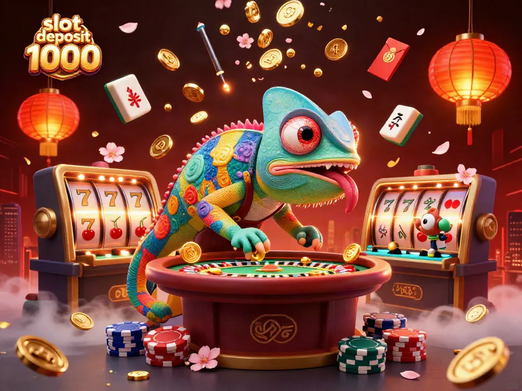 Engage in thrilling gameplay with slot deposit 1000 as colorful slots and coins sparkle
