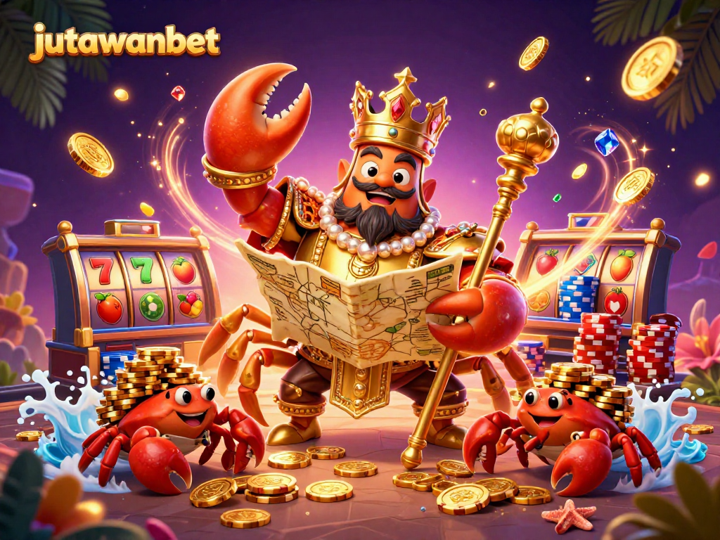 Experience thrilling wins with jutawanbet as a crab emperor rules a casino kingdom.