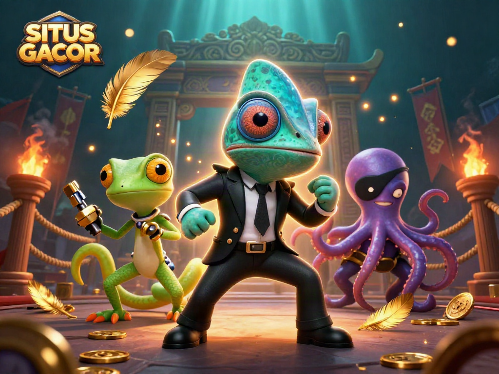 Engage with SITUS GACOR's vibrant dynamics in this thrilling casino-themed illustration.