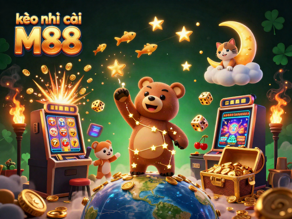 Cá cược tại kèo nhà cái M88 với hình ảnh sống động và phong phú, thể hiện sự chuyển động của các nhân vật và biểu tượng game.