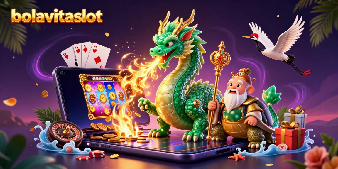 Experience the excitement at bolavitaslot with vibrant slot game elements and mythical characters.