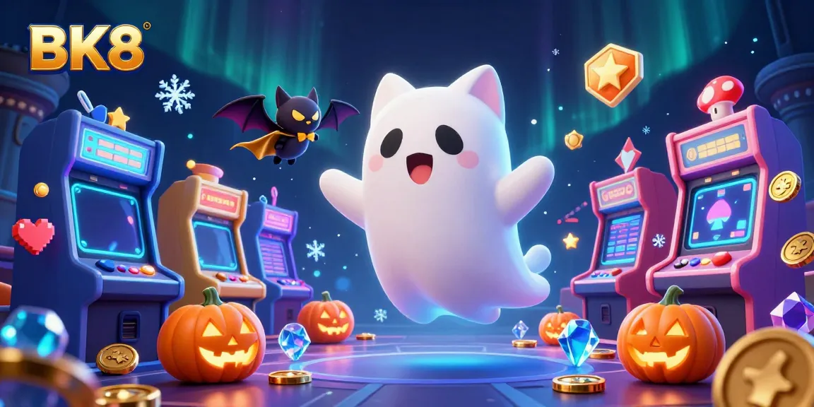 Enjoy thrilling gameplay at BK8 with our exciting ghost cat casino scene full of vibrant gaming elements.