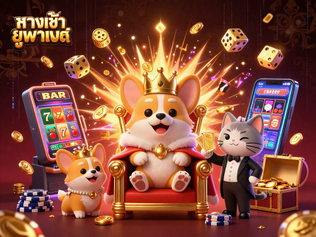 Try your luck at ทางเข้า ยูฟ่าเบท with our 3D illustration featuring royal gaming characters!