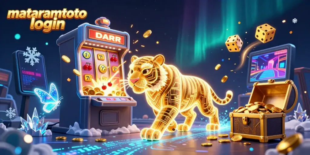 Experience thrilling gaming at mataramtoto login with vibrant digital illustration of casino fun.