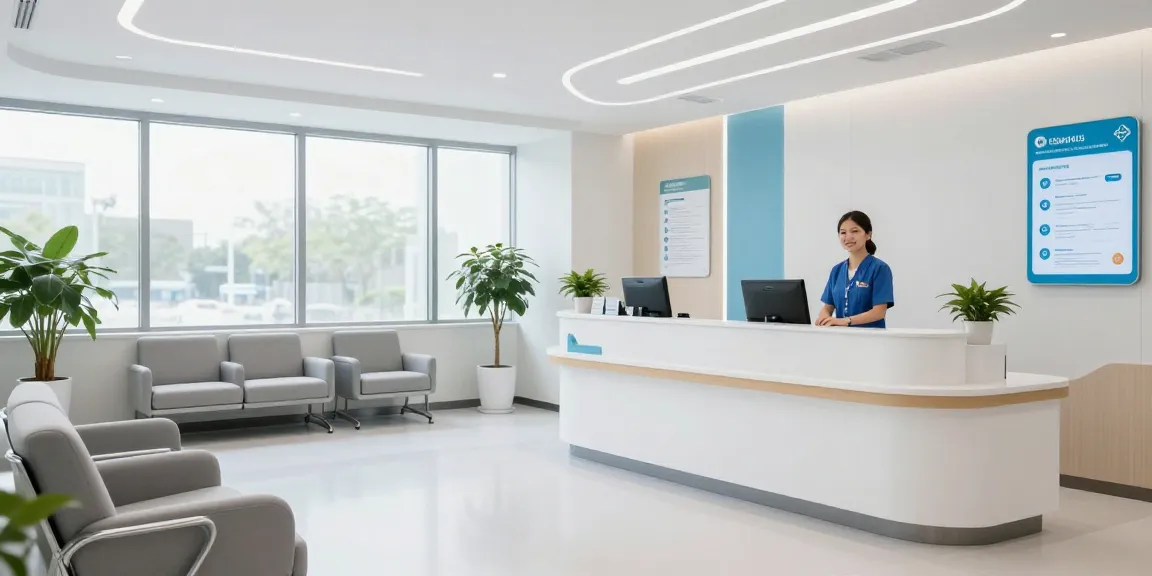 David Hoffmeister reviews at modern healthcare clinic providing patient care and consultation.