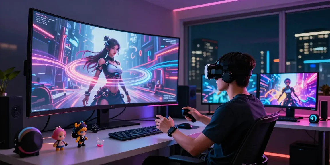 Engaging with nsfw ai in a futuristic virtual environment with customizable characters and immersive tech elements.