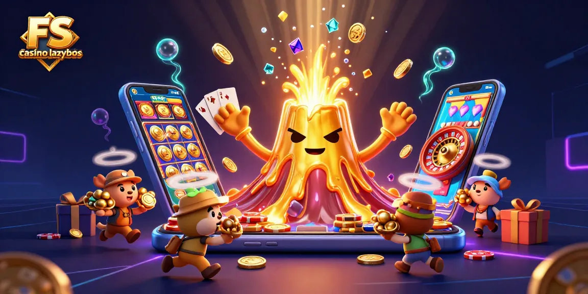 Engage in thrilling moments at FS casino lazybos with a vibrant eruption of golden treasures.