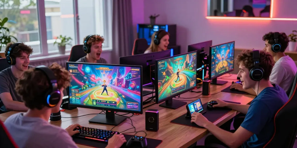 Players immersed in ec777 mod games in a vibrant gaming setup