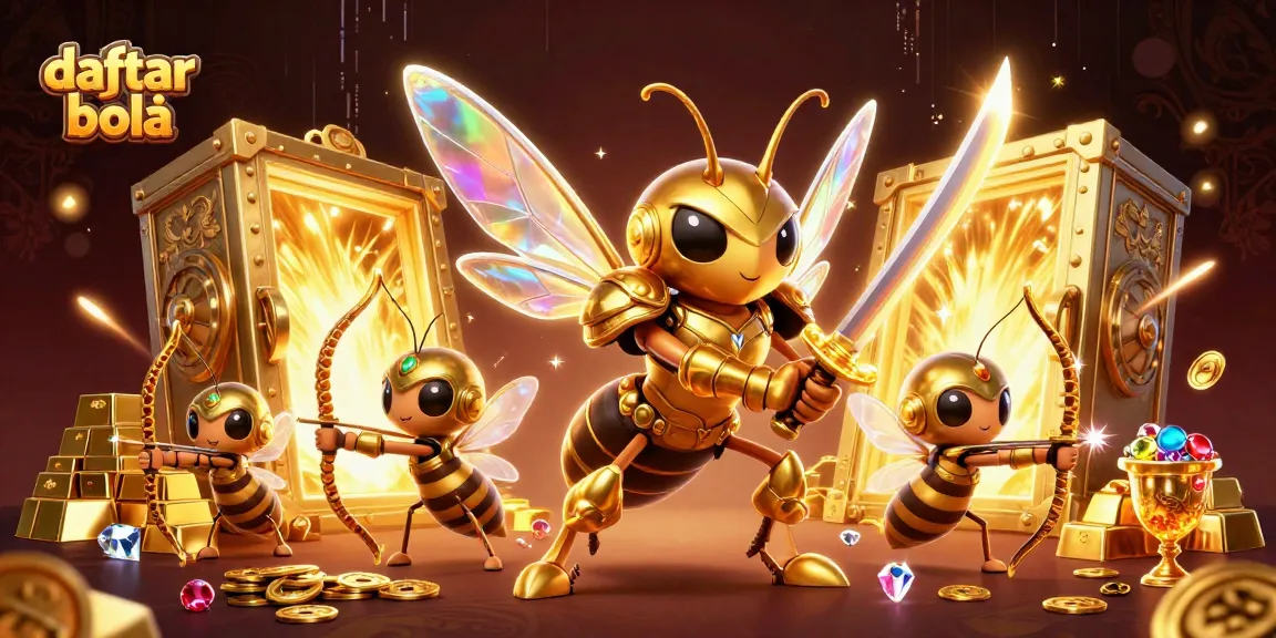 Engage in daftar judi bola with dynamic, colorful treasure and characters ready for action.