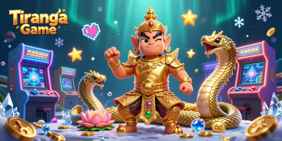 Tiranga Game features an engaging 3D illustration showcasing exciting gaming elements and vibrant characters.