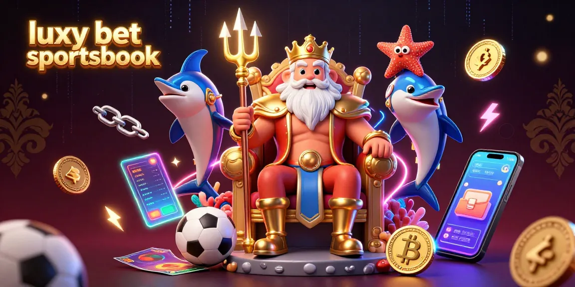 Experience the excitement at luxy bet sportsbook with a vibrant scene featuring sports betting elements.